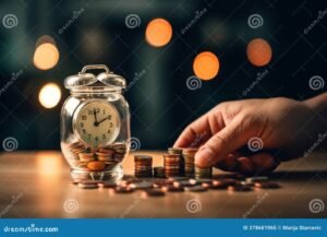 persona al lavoro con orologio e paghetta pensione